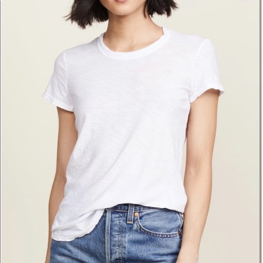 NWT James Perse Crewneck Cotton Modal T-Shirt (White / Size 2 or S)